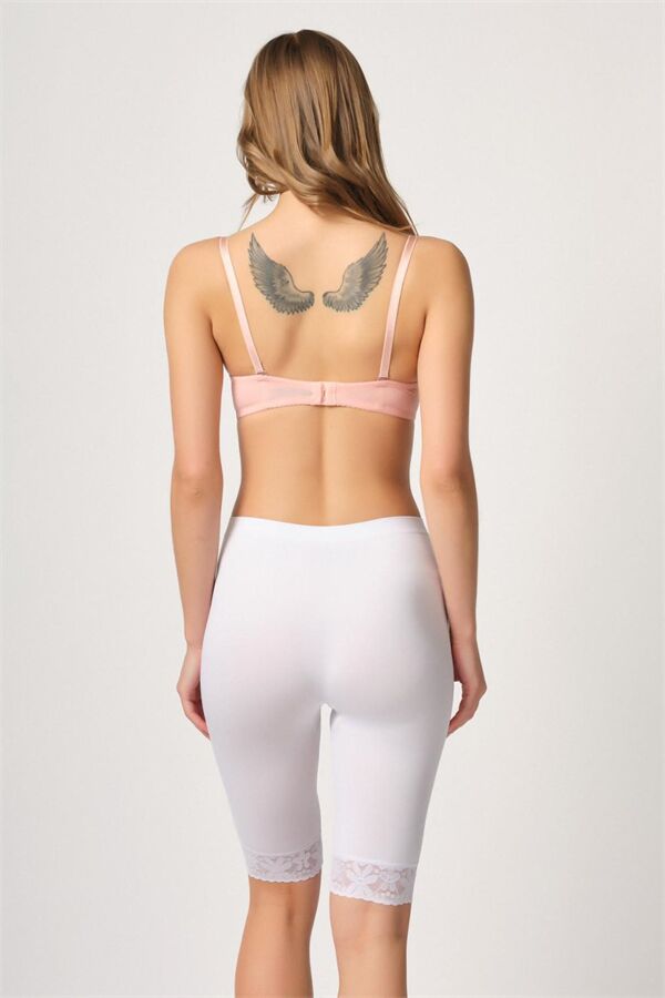 Arias Closet Beyaz MI Emay 3004 Soft Uzun Paça Dantel Boxer