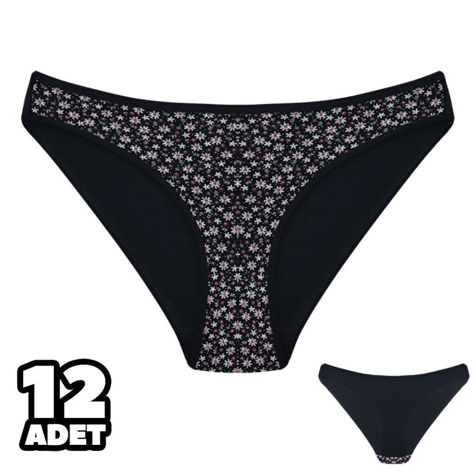 Dondeza 101-146 Desenli Bayan Bikini 12'li