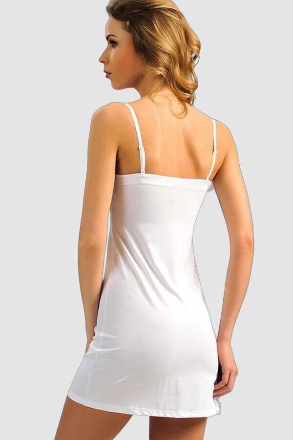 Mikropolyamid Kumaşlı Askıları Çıkabilen Straplez Kısa Elbise Altı Kombinezon
