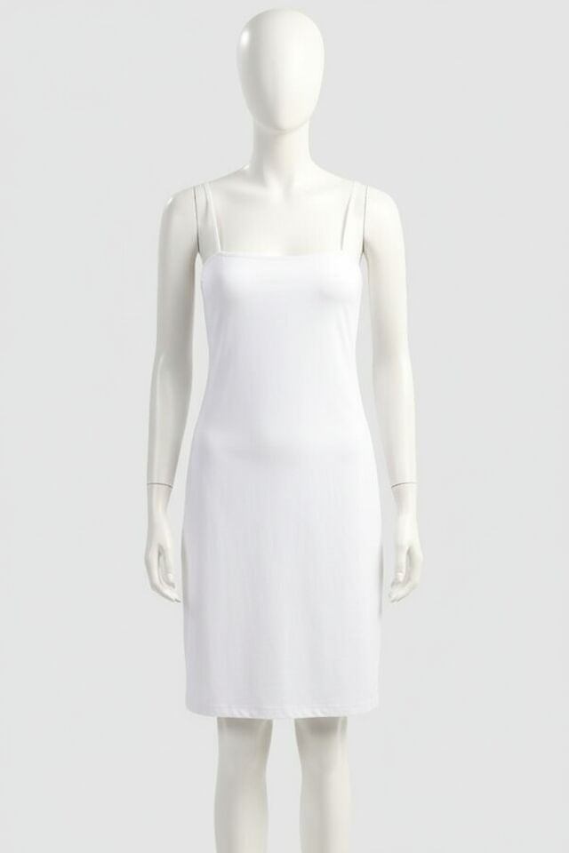 Mikropolyamid Kumaşlı Askıları Çıkabilen Straplez Kısa Elbise Altı Kombinezon