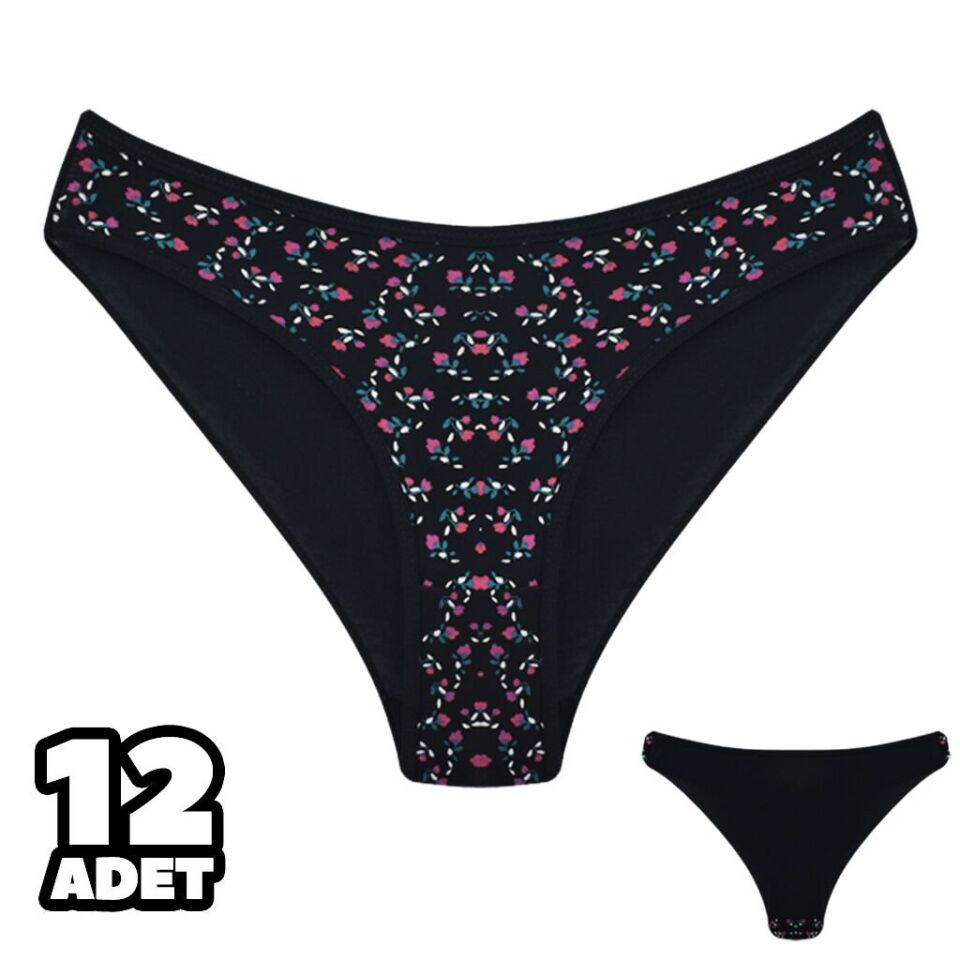 Dondeza 101-145 Desenli Bayan Bikini 12'li