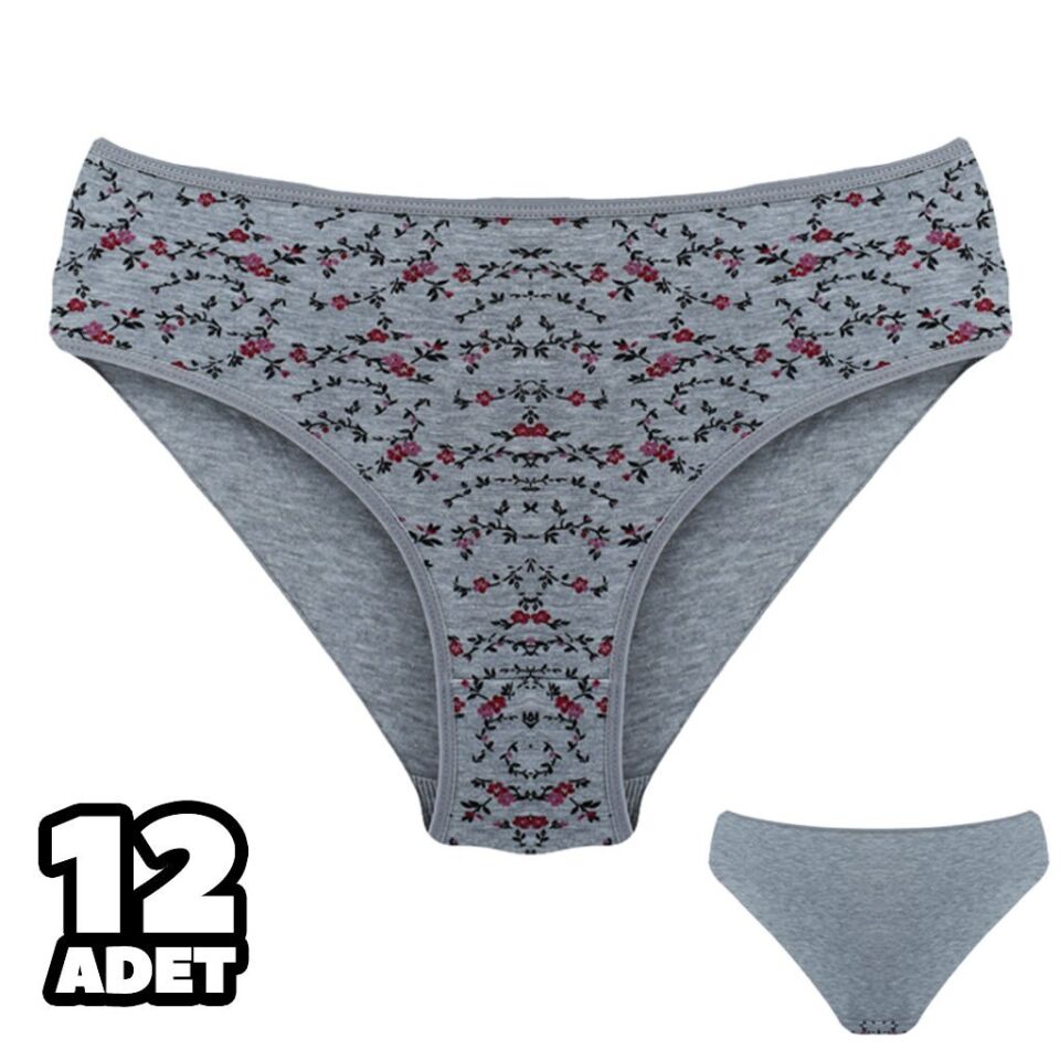 Dondeza 201-156 Desenli Bayan Ara Beden Külot 12'li