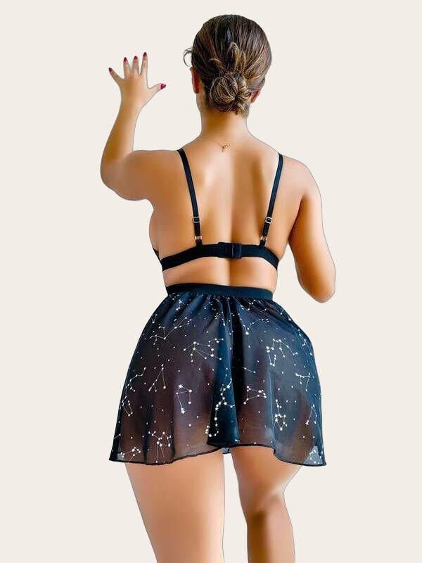 Arias Closet Yıldız Desenli Fantezi Etekli Takım