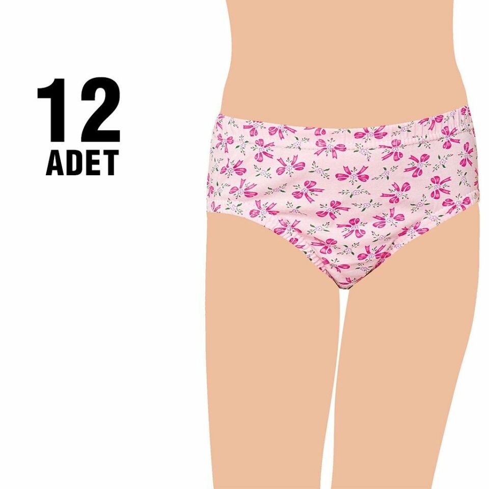 Seher Kız Çocuk Empirme Kom Slip Külot 12'li
