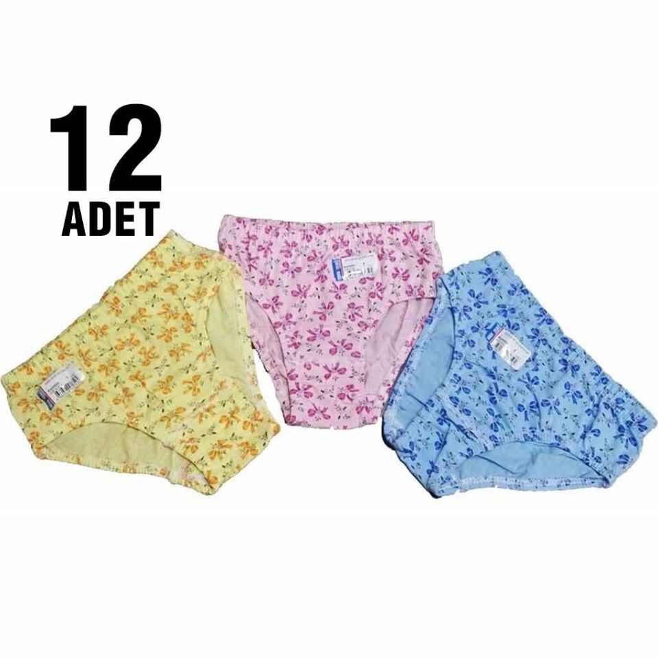 Seher Kız Çocuk Empirme Kom Slip Külot 12'li