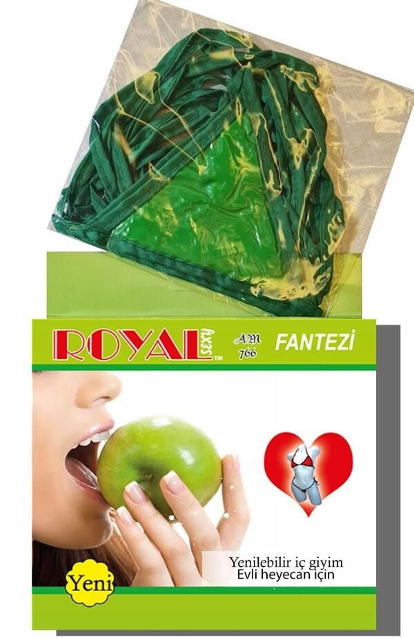 Arias Closet Fantezi Tüketilebilen Yenilebilir Elma Aromalı İç Çamaşırı Takımı