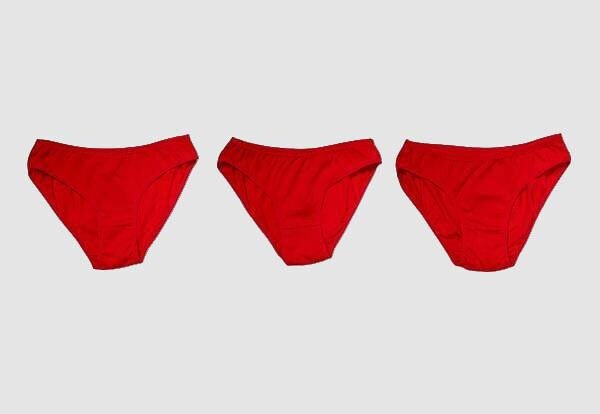 Arias Closet Kırmızı Yılbaşı Desenli 3'lü Pamuklu Külot Takımı