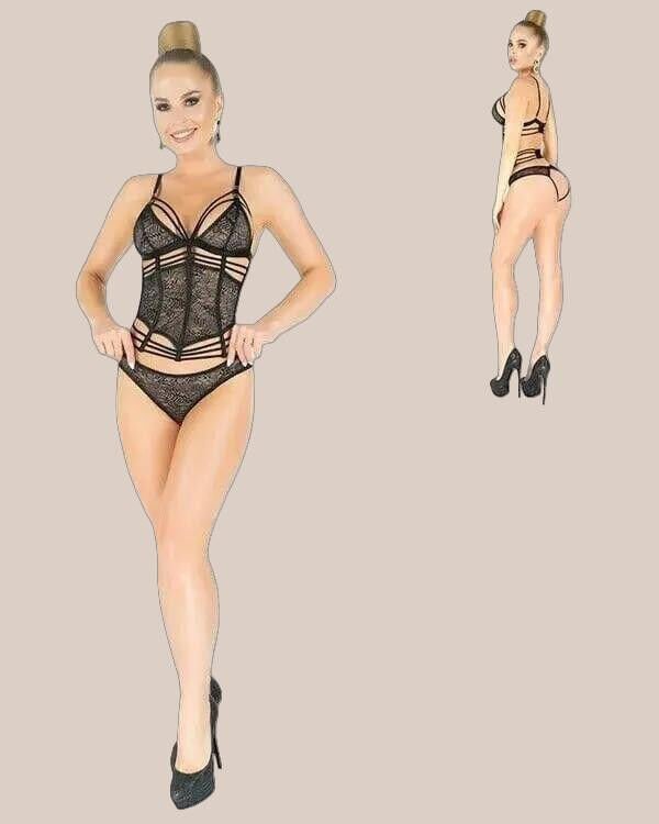 Arias Closet Simli Dantel Büstiyer Takım