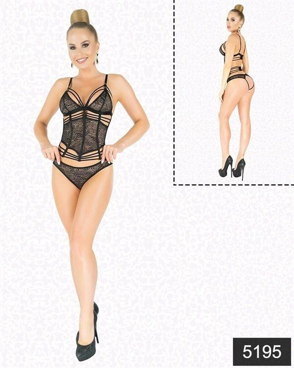 Arias Closet Simli Dantel Büstiyer Takım