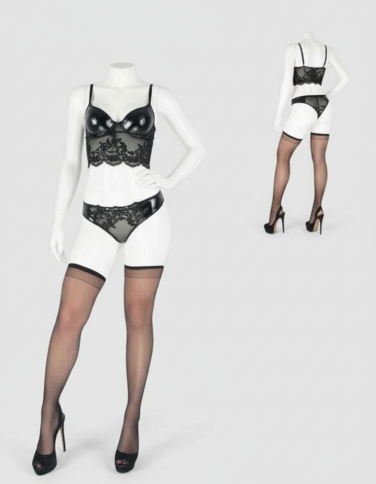 Arias Closet Güpürlü Parlak Lateks Takım