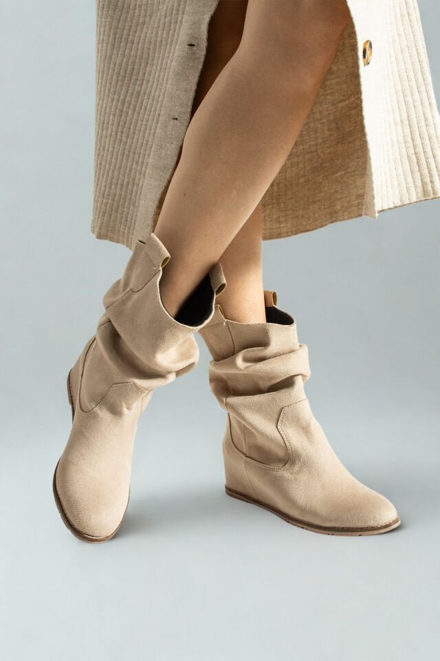 Kadın Krem Süet Bot