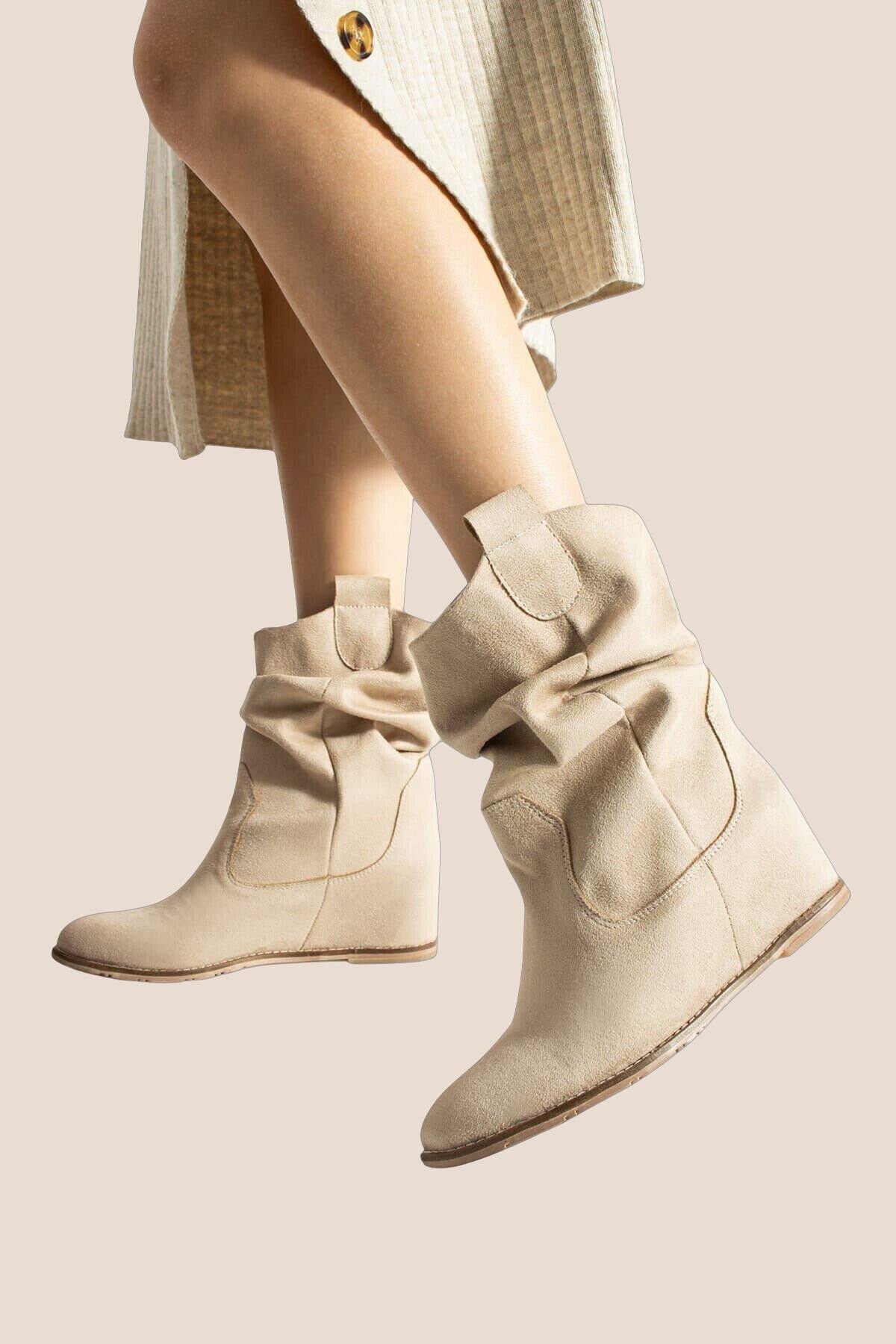 Kadın Krem Süet Bot