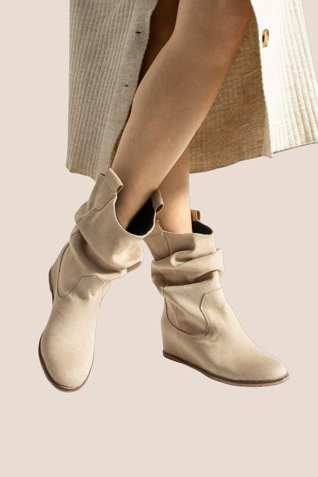 Kadın Krem Süet Bot