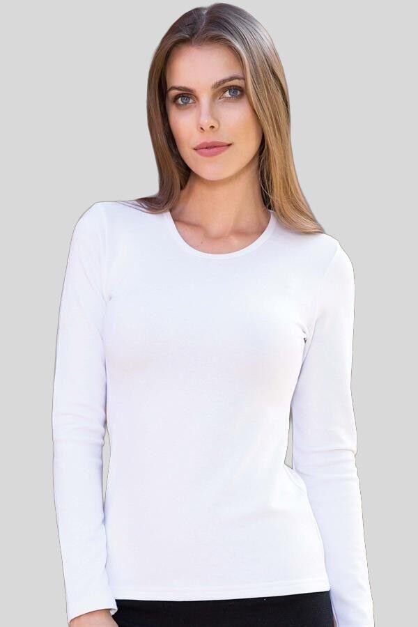 Kadın Termal Uzun Kol Geniş Yaka İçlik T-Shirt