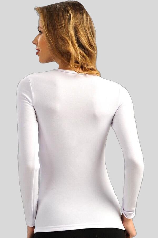 Kadın Termal Uzun Kol Geniş Yaka İçlik T-Shirt