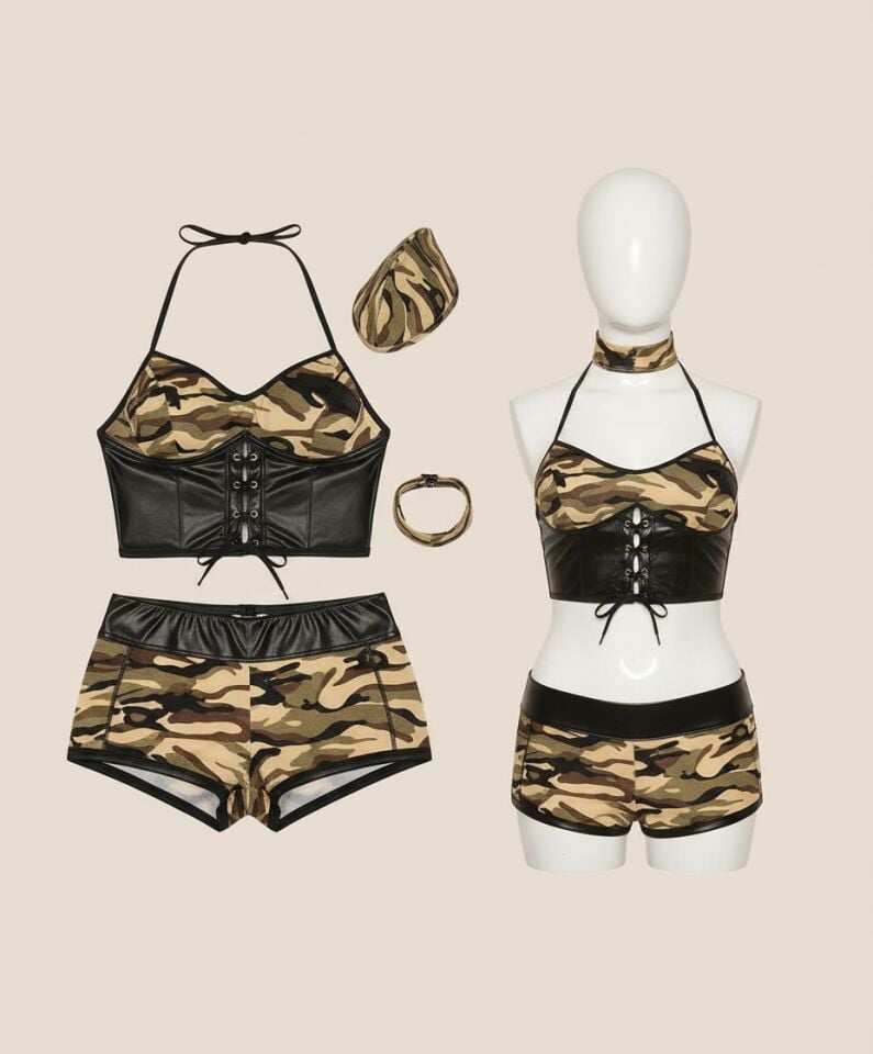 Arias Closet Latex Asker Kostüm