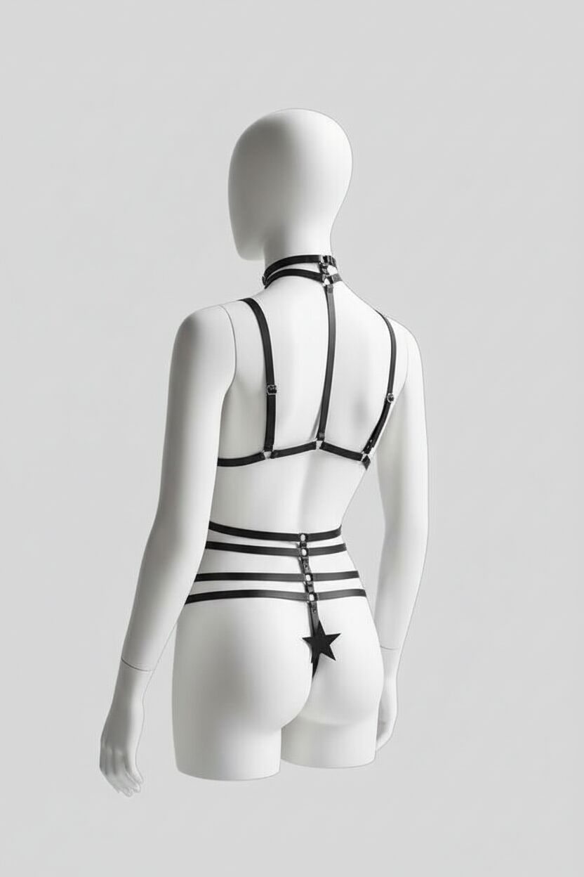 Arias Closet Fantezi Özel Bölgesi Açık Harness Aksesuar