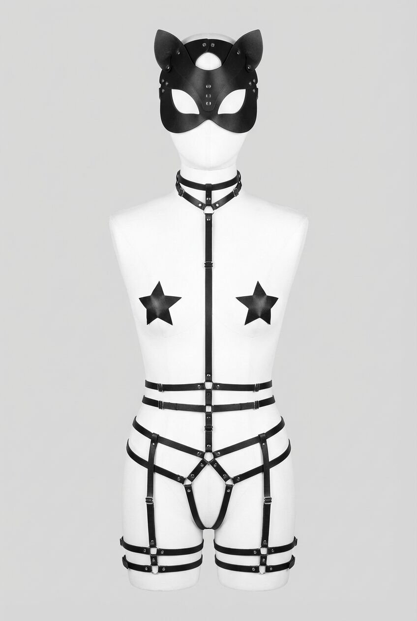 Fantezi Özel Bölgesi Açık Harness Aksesuar