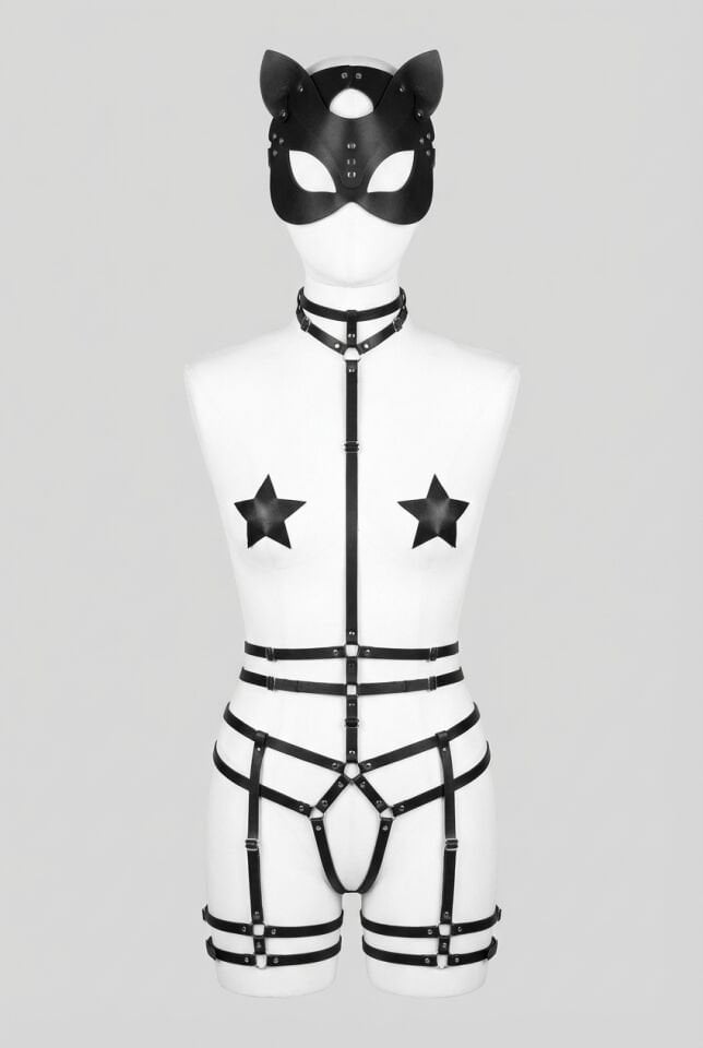 Fantezi Özel Bölgesi Açık Harness Aksesuar