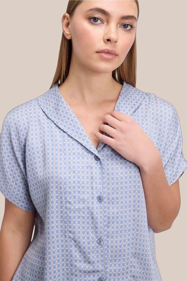 Kadın Kısa Kol Gömlek ve Şort Takım