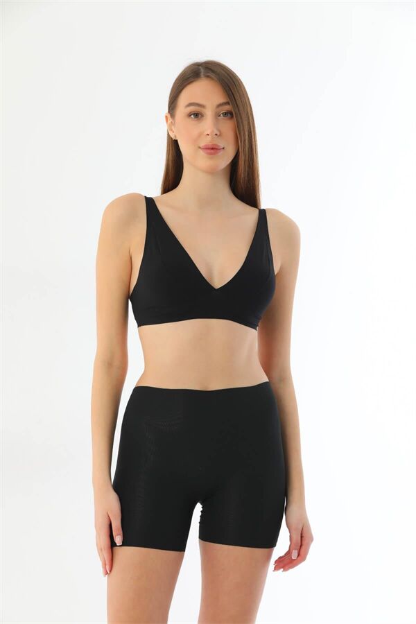 Arias Closet Siyah MI 2703 Lazer Kesim İz Yapmaz Hayalet Boxer