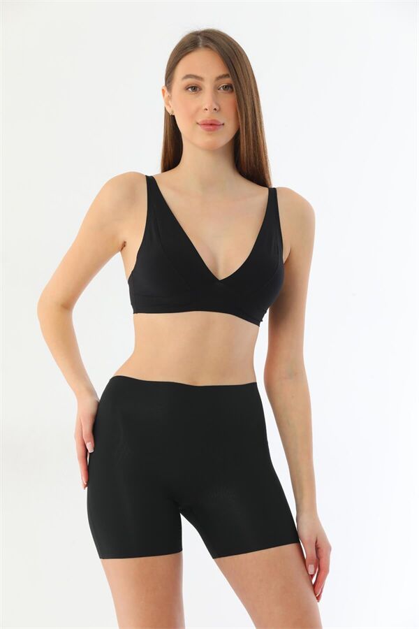Arias Closet Siyah MI 2703 Lazer Kesim İz Yapmaz Hayalet Boxer