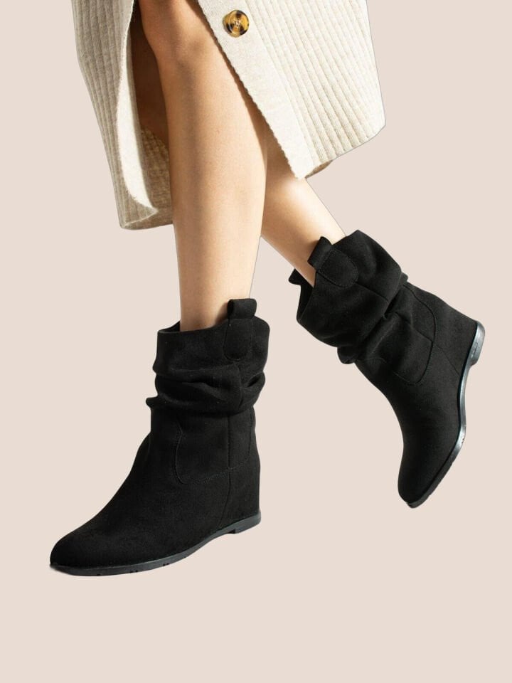 Kadın Siyah Süet Bot