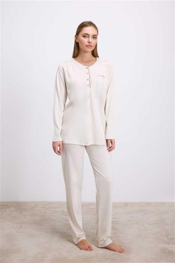 Arias Closet Uzun Kollu T-Shirt ve Pantolon Pijama Takım