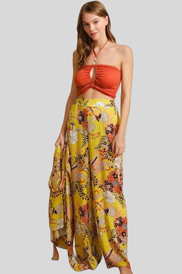 Boyundan Bağlamalı V Yaka Kadın Çiçek Desenli Yazlık Boncuk Detaylı Pijama Takımı Sabahlık