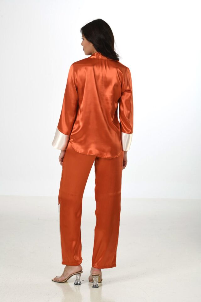 Moongirl 532 Bayan Saten Pijama Takım