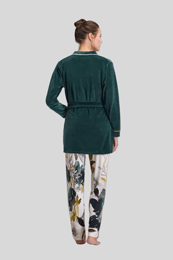 Kadın Saten Sabahlık, Atlet ve Pantolon Takım