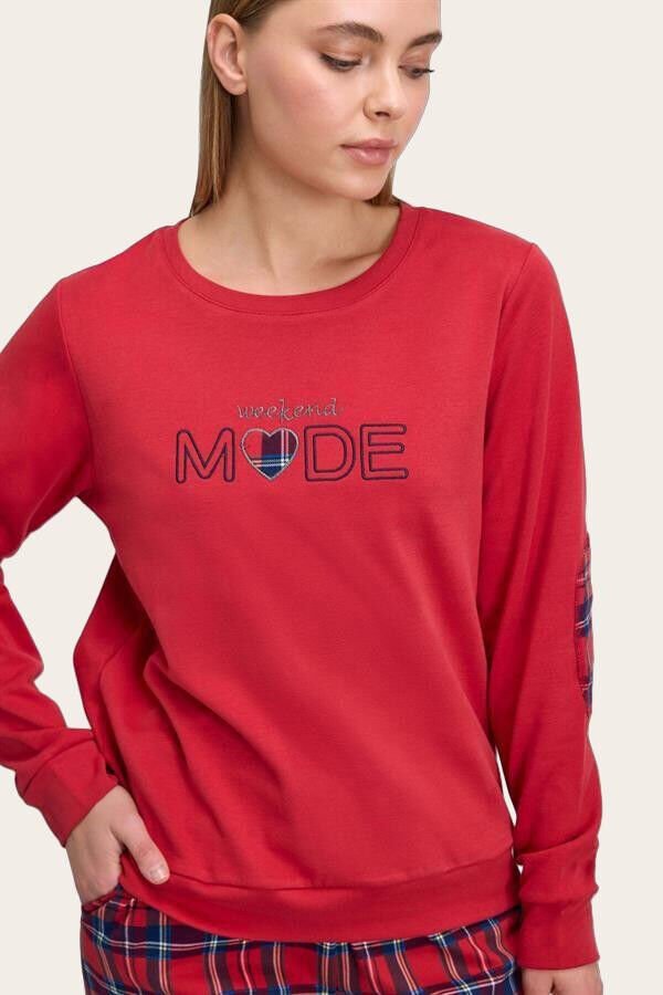 Kadın Uzun Kol T-Shirt ve Pantolon Takım