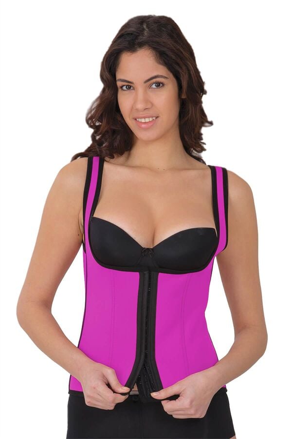 Arias Closet Mürdüm MI 9173 Terletici Agraflı Göğsü Açık Atlet Korse