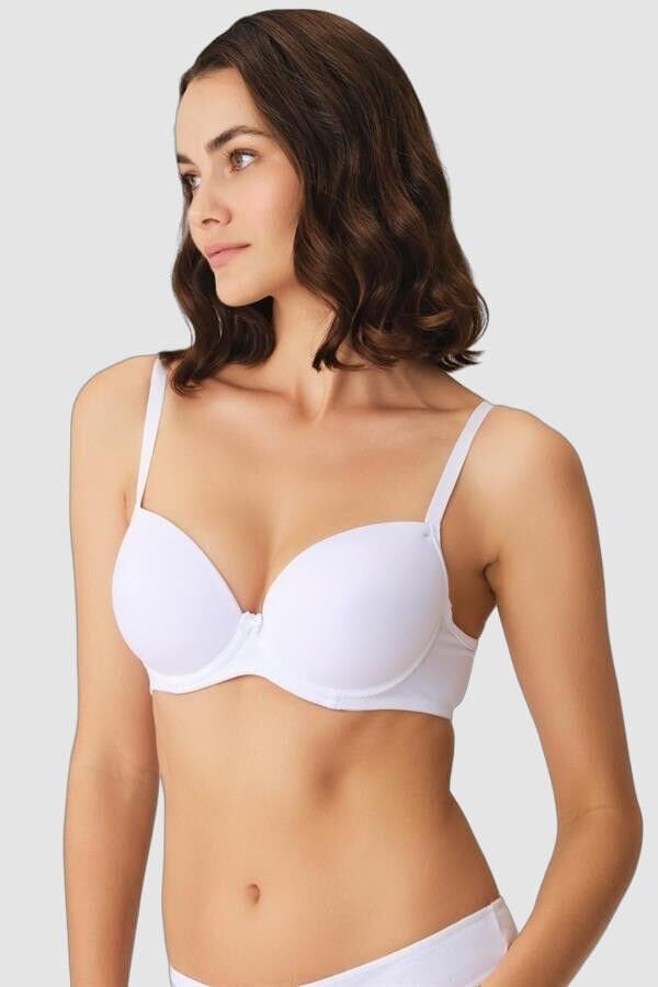 Arias Closet Balenli Desteksiz Dolgusuz Askıları Çıkabilen Günlük Klasik T-Shirt Sütyeni