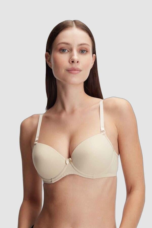 Arias Closet Balenli Desteksiz Dolgusuz Askıları Çıkabilen Günlük Klasik T-Shirt Sütyeni