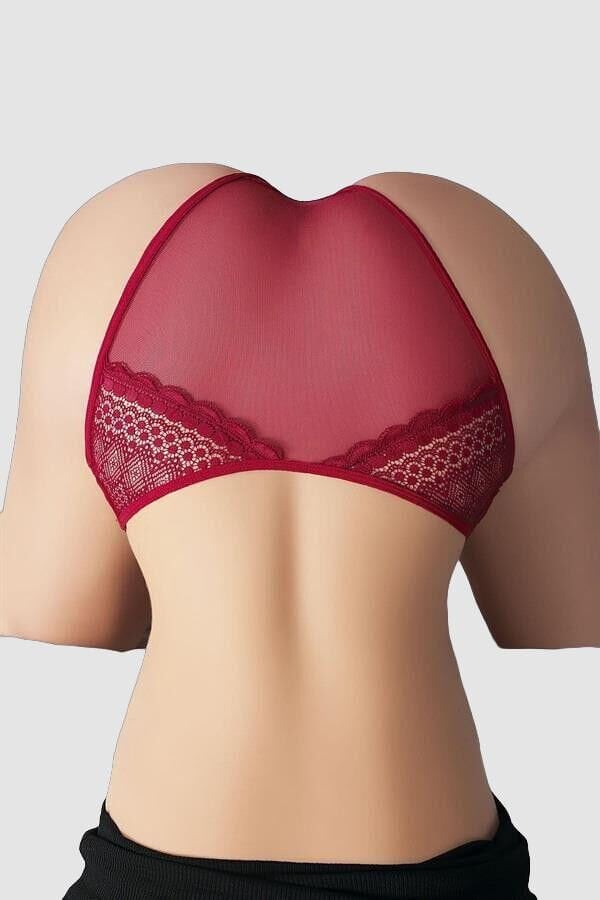 Arias Closet Transparan Dantel Detaylı Bordo Külot