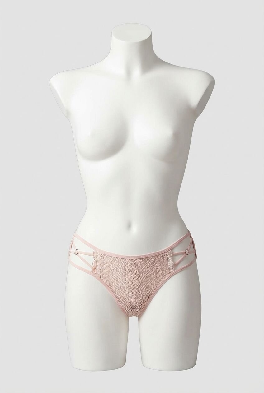 Transparan Dantel Detaylı Somon Külot