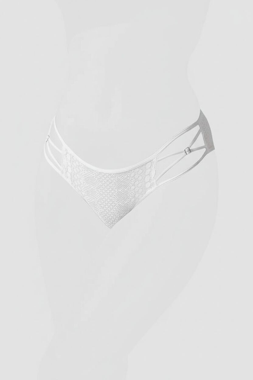 Arias Closet Transparan Dantel Detaylı Beyaz Külot