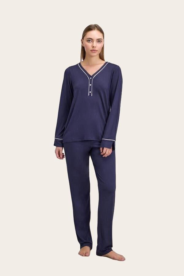 Kadın Uzun Kol T-Shirt ve Pantolon Takım