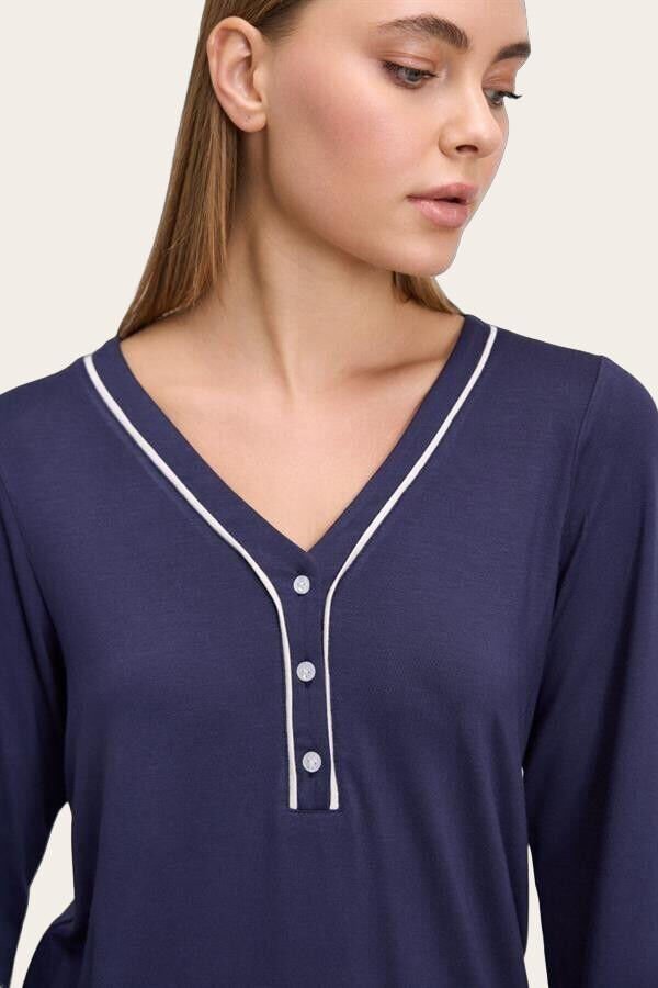 Kadın Uzun Kol T-Shirt ve Pantolon Takım