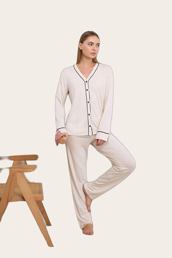 Kadın Uzun Kol Gömlek ve Pantolon Takım