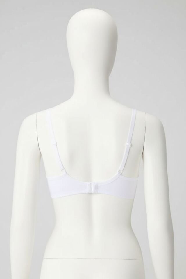 Arias Closet Beyaz Balenli Desteksiz Dolgusuz Askıları Çıkabilen Günlük Klasik T-Shirt Sütyeni