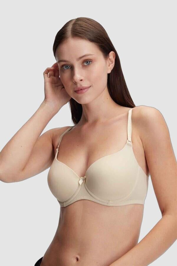 Arias Closet Ten Balenli Desteksiz Dolgusuz Askıları Çıkabilen Günlük Klasik T-Shirt Sütyeni