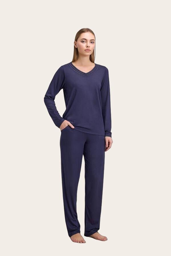 Kadın Uzun Kol T-Shirt ve Pantolon Takım