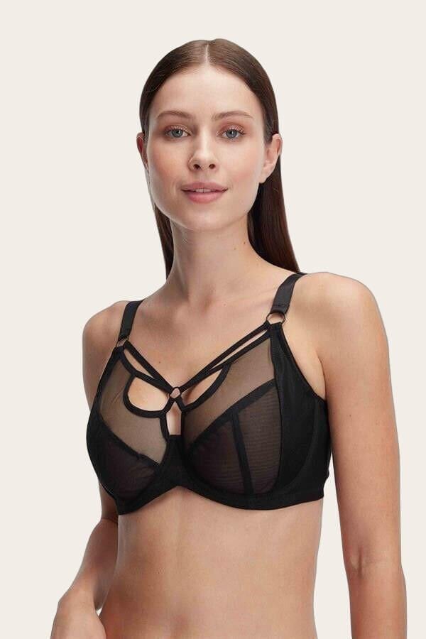 Arias Closet Tüllü Balenli Desteksiz Dolgusuz Yaka Detaylı Toparlayıcı Küçültücü Sütyen