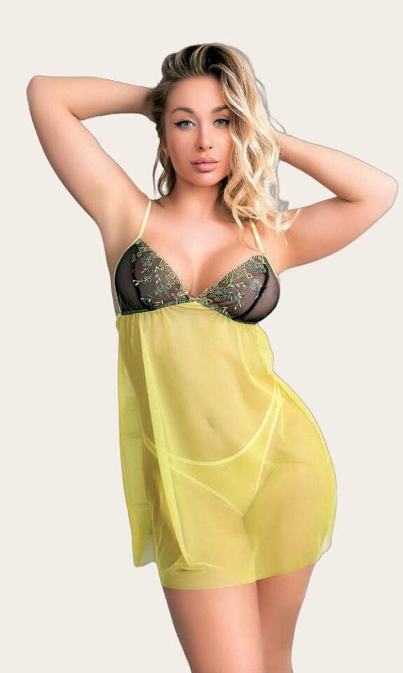 Arias Closet Fantezi Şık Tül Gecelik Takımı