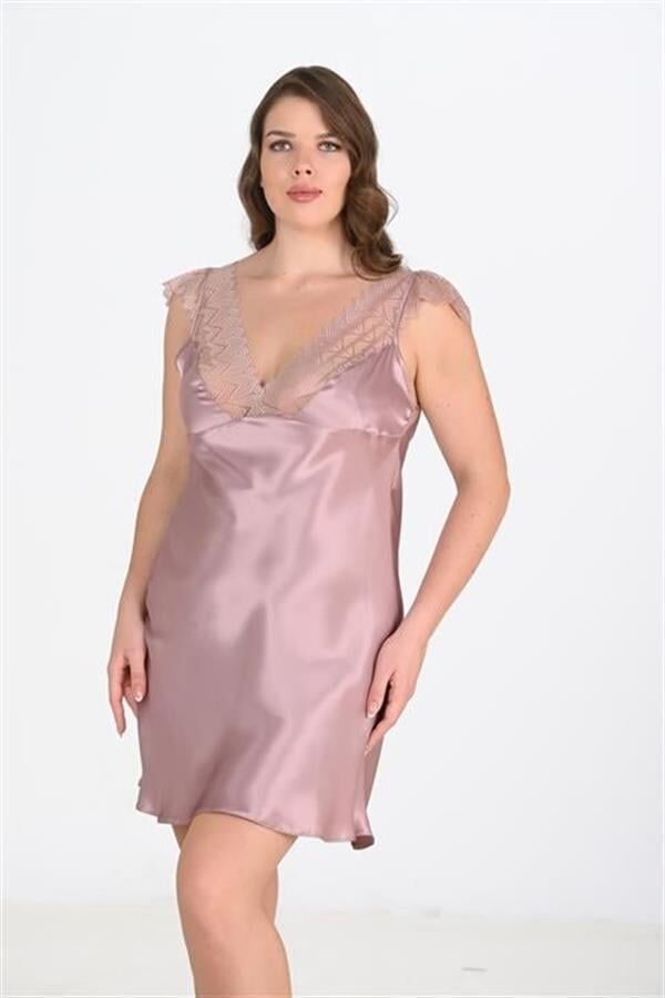 Arias Closet Büyük Beden Vizon Gecelik 2106