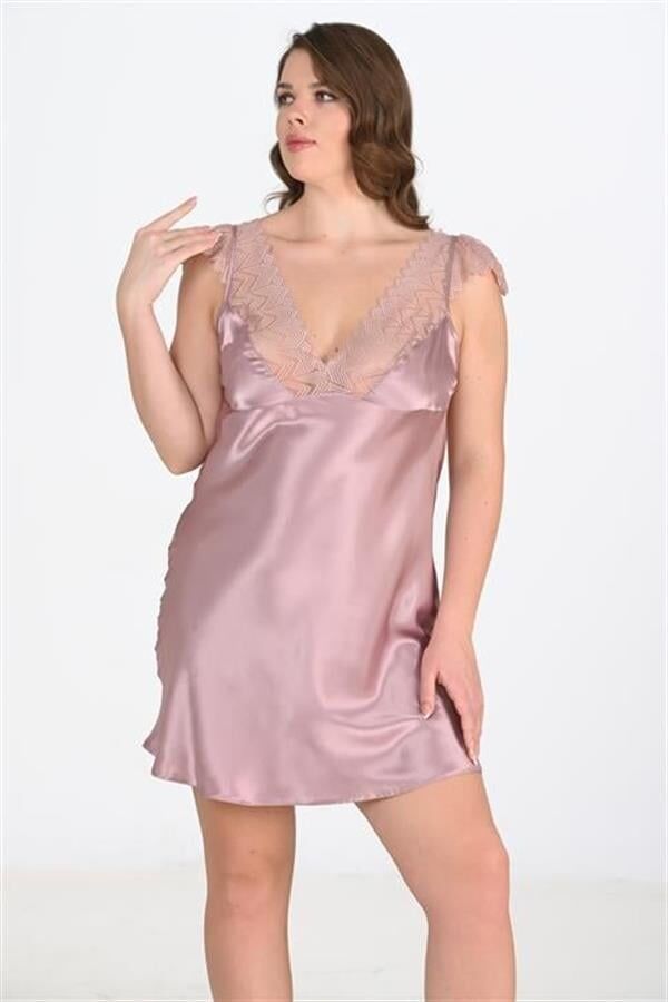 Arias Closet Büyük Beden Vizon Gecelik 2106