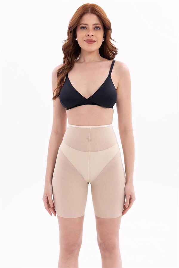 Arias Closet Ten MI EMAY 2705 Lazer Tül Toparlayıcı Paçalı Boxer Hayalet Korse