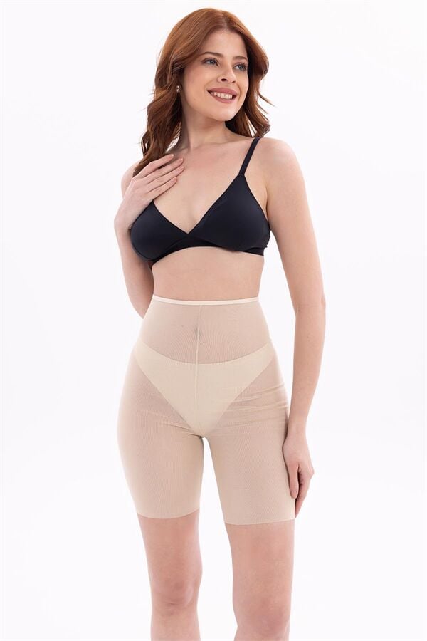 Arias Closet Ten MI EMAY 2705 Lazer Tül Toparlayıcı Paçalı Boxer Hayalet Korse